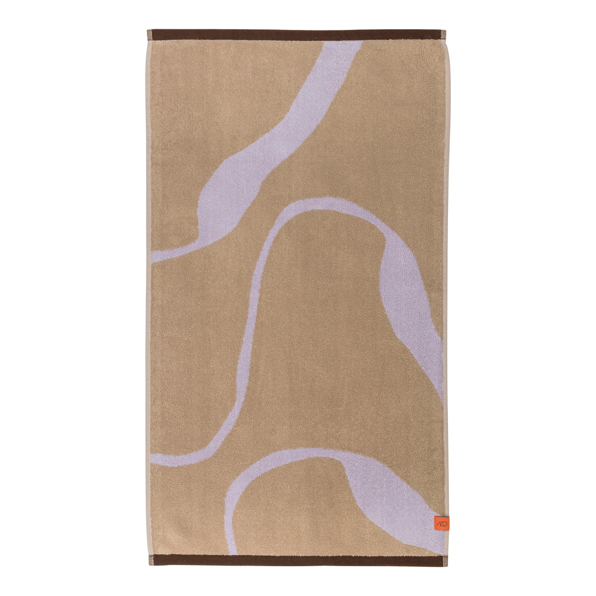 mette ditmer - nova arte serviette de bain, 70 x 133 cm, sable / violet