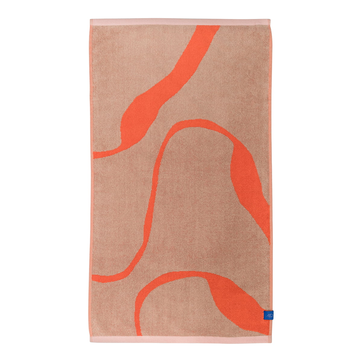 mette ditmer - nova arte serviette de bain, 70 x 133 cm, latte / orange