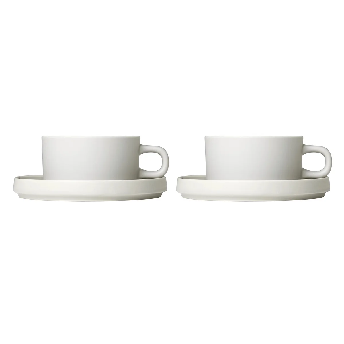 Blomus - Pilar Tasse à thé avec soucoupe, moonbeam (4 pièces)