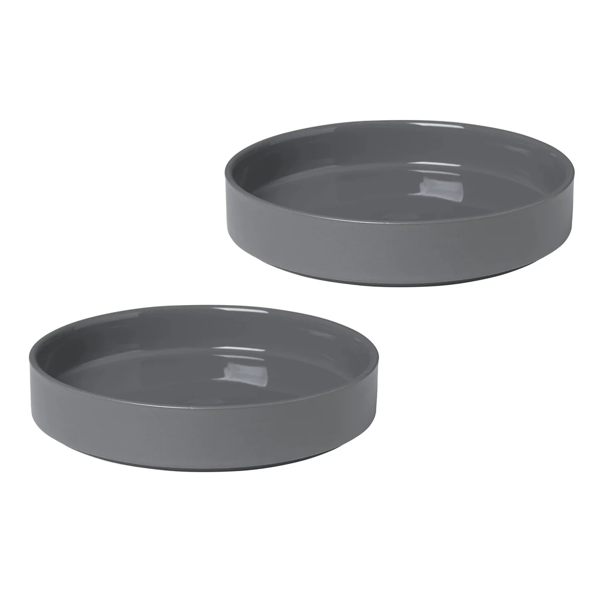 Blomus - Pilar Assiette (creuse), pewter (set de 2) Blomus - Pilar Assiette (creuse), pewter (set de 2)
