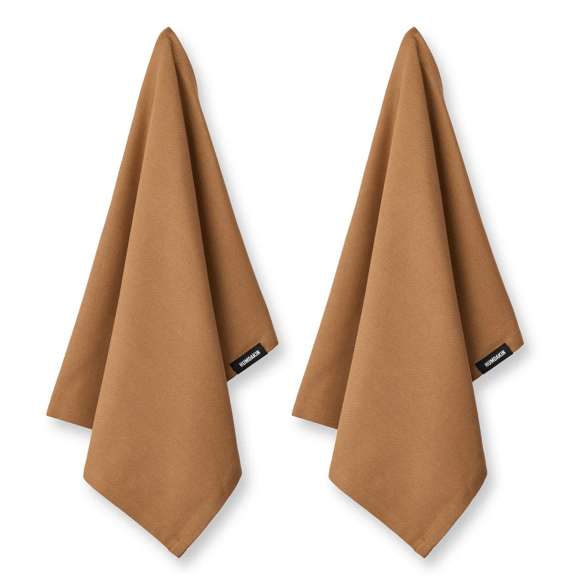 Humdakin - Torchon en coton bio, 45 x 70 cm, tabacco (lot de 2)