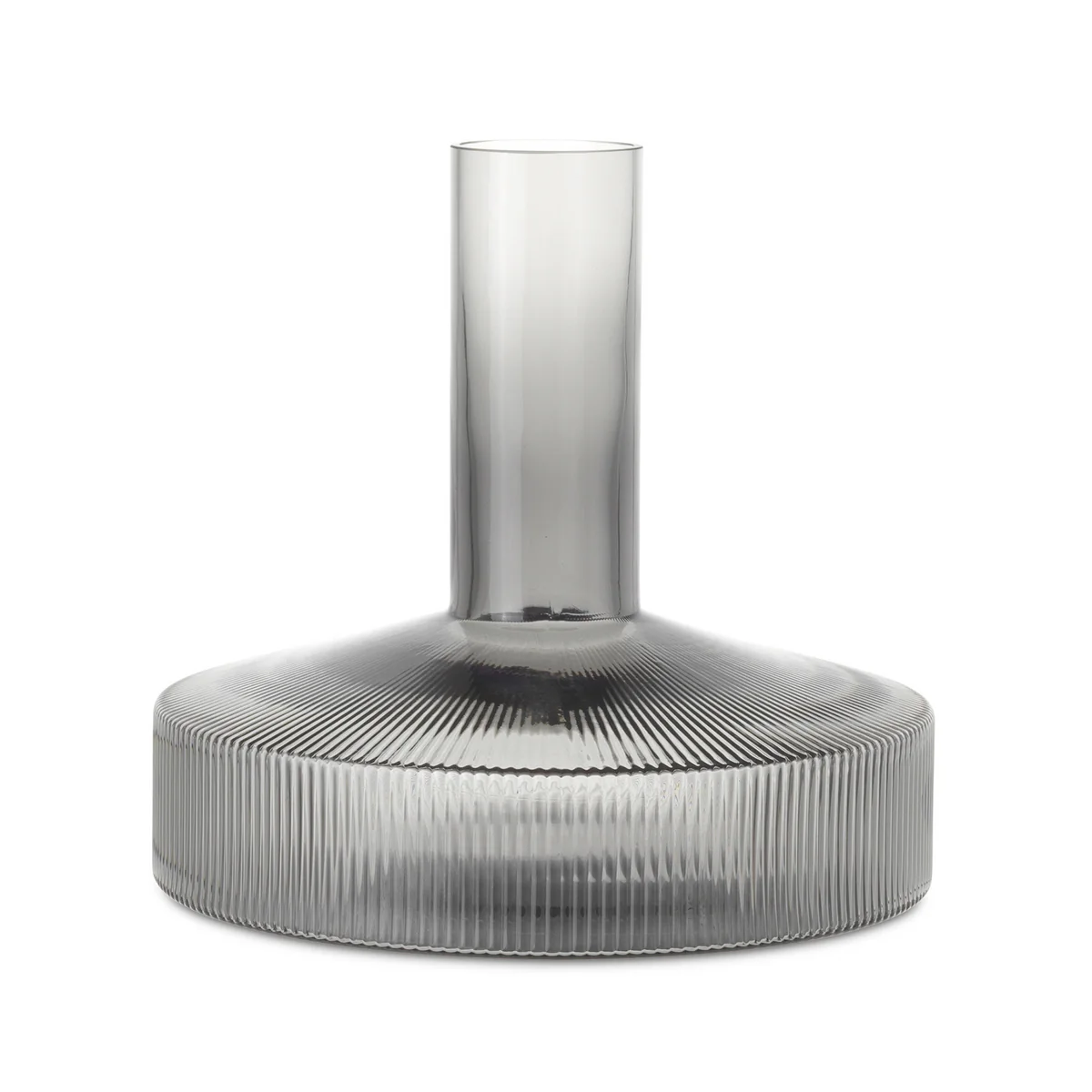 Ferm Living - Ripple Carafe à vin, 1,1 l, smoked grey