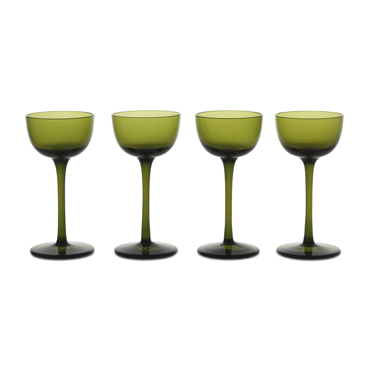 ferm living - host verre à liqueur, vert mousse (set de 4)