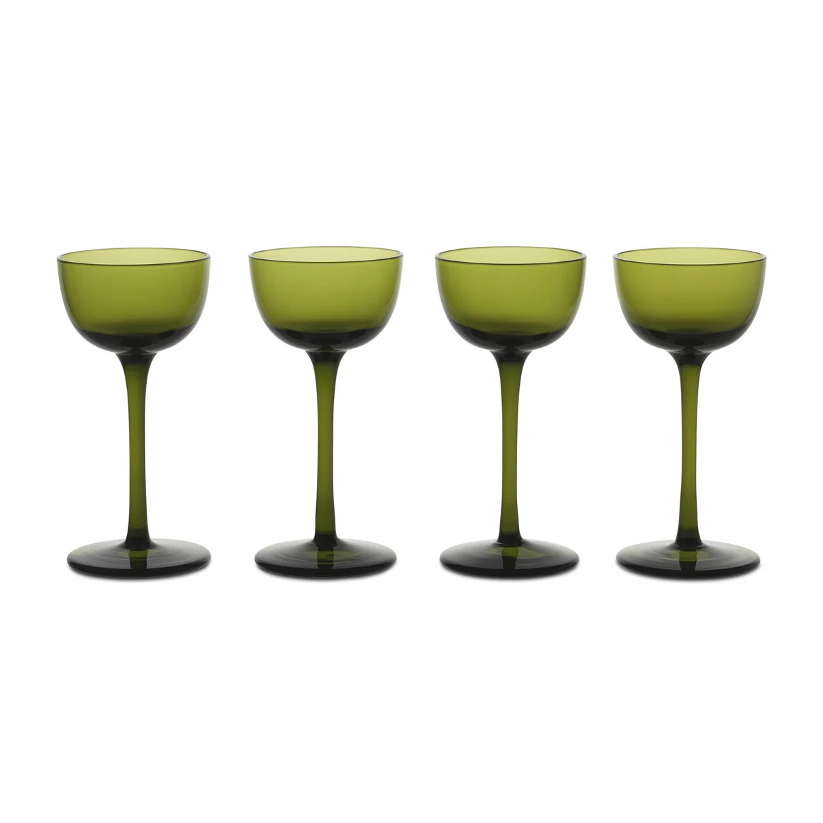 Ferm Living - Host Verre à liqueur, vert mousse (set de 4)