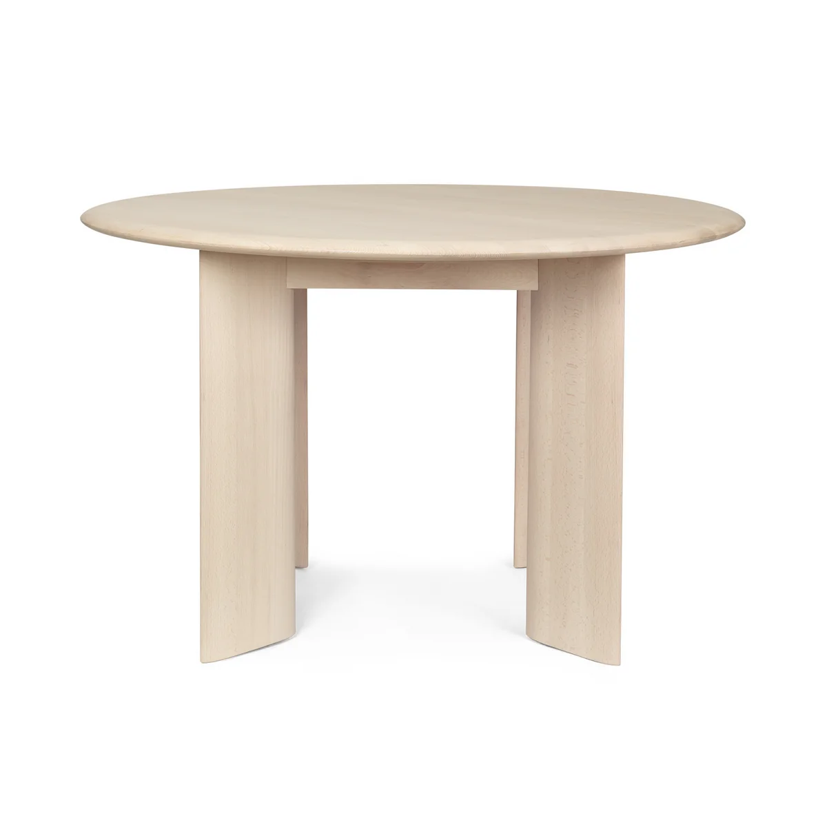 Ferm Living - Bevel Table, Ø 117 x H 73 cm, hêtre huilé blanc