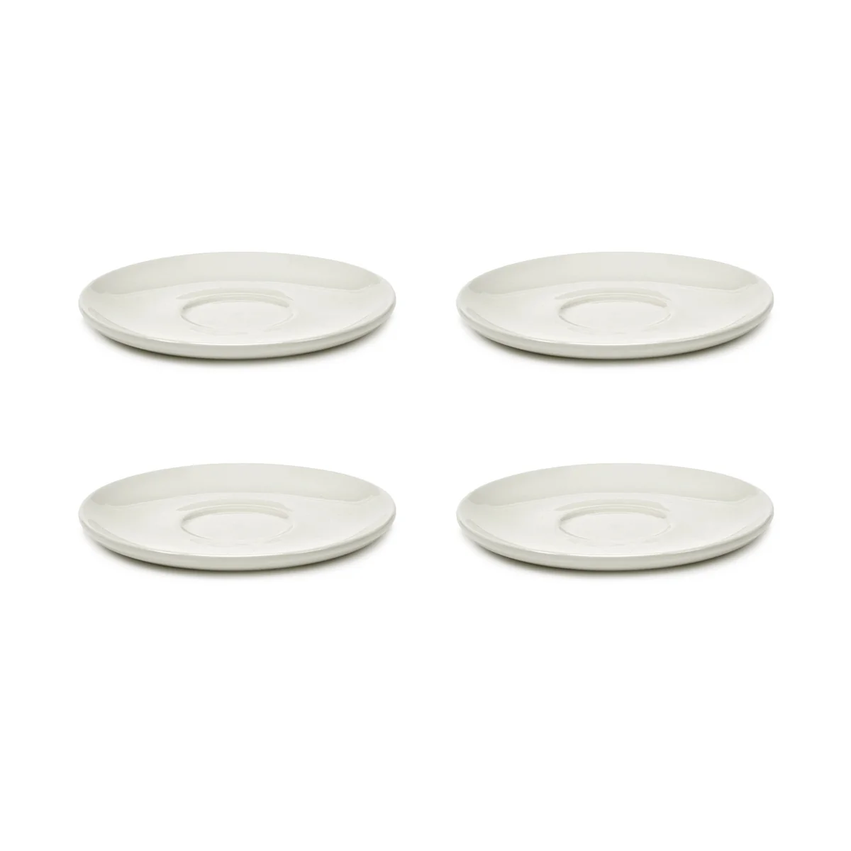 Serax - Zuma Soucoupe pour tasse à espresso by Kelly Wearstler, Ø 10,5 cm, Salt / blanc (set de 4)
