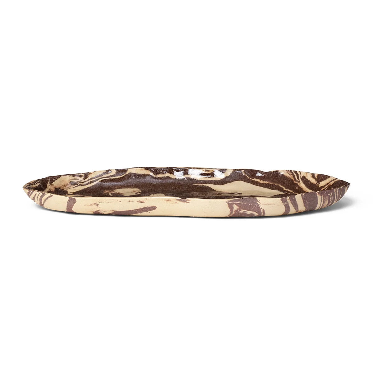 Ferm Living - Ryu Assiette, 37 cm, sable / marron Ferm Living - Ryu Assiette, 37 cm, sable / marron