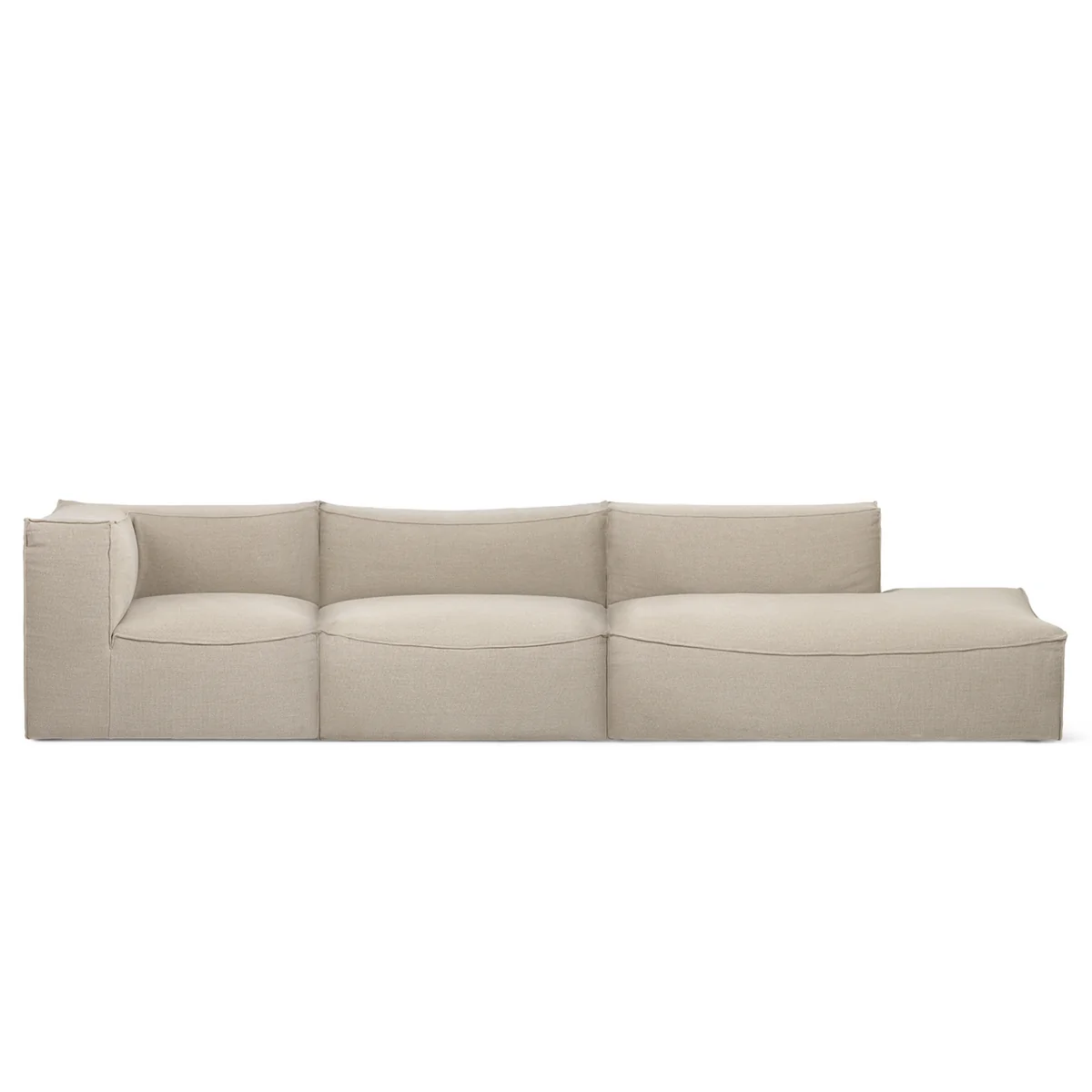 Ferm Living - Catena Modular, Canapé 4 places extrémité ouverte droite, naturel (Rich Linen) Ferm Living - Catena Modular, Canapé 4 places extrémité ouverte droite, naturel (Rich Linen)