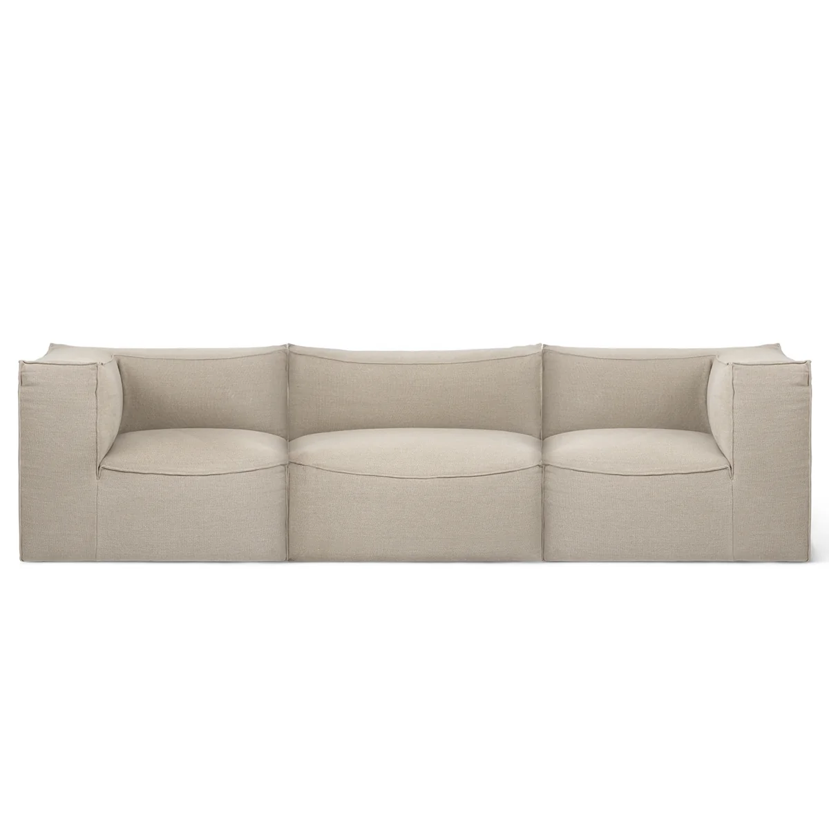 Ferm Living - Catena Modular Canapé 3 places avec accoudoirs, naturel (Rich Linen) Ferm Living - Catena Modular Canapé 3 places avec accoudoirs, naturel (Rich Linen)