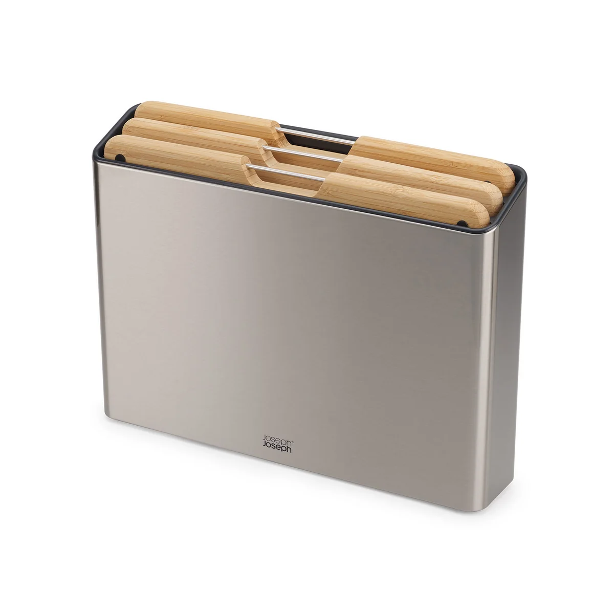 Joseph Joseph - Folio Steel Planche à découper, acier inoxydable / bambou, (4 pièces)