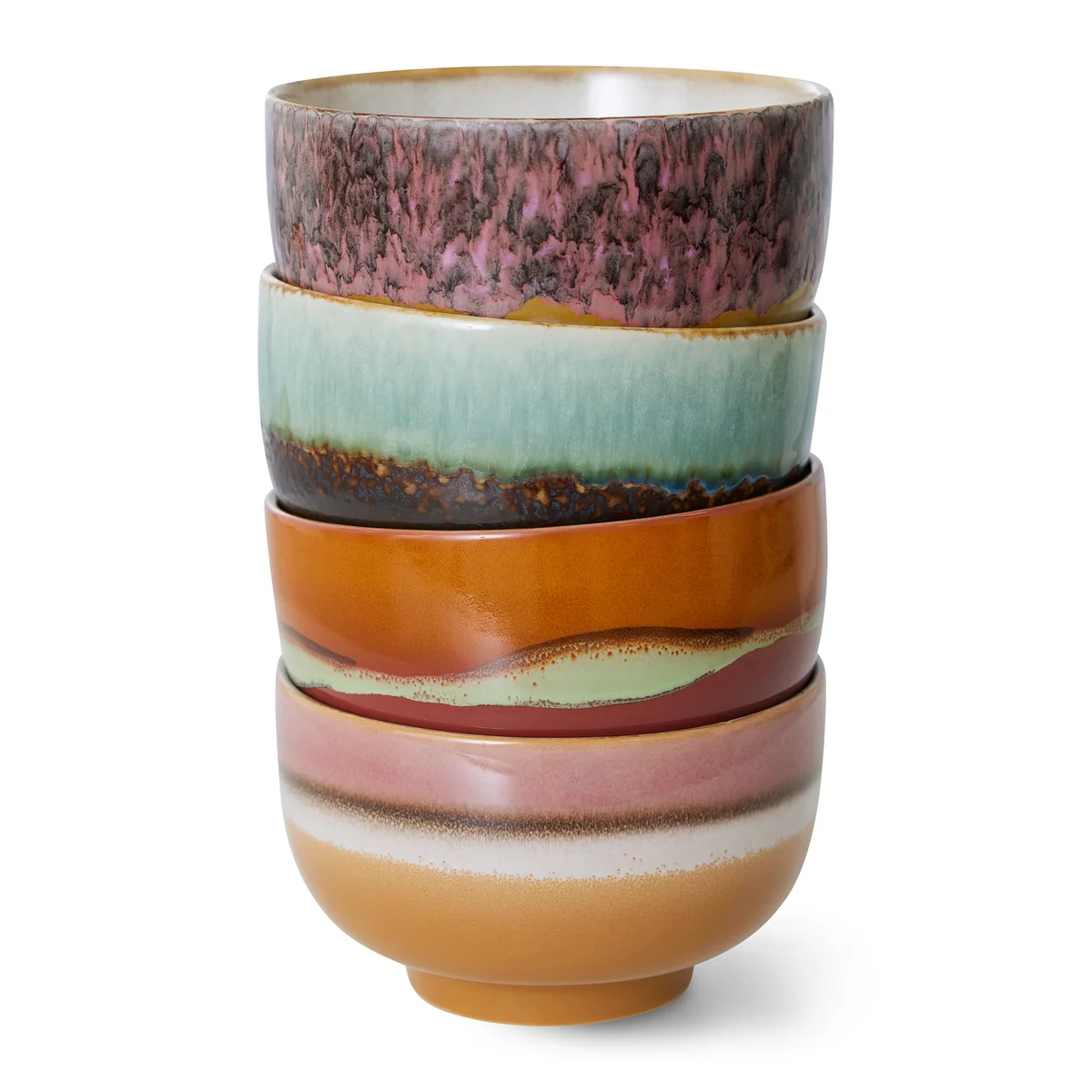 HKliving - 70's Plat à pâtes, Ø 13,5 cm, geyser (set de 4) HKliving - 70's Plat à pâtes, Ø 13,5 cm, geyser (set de 4)