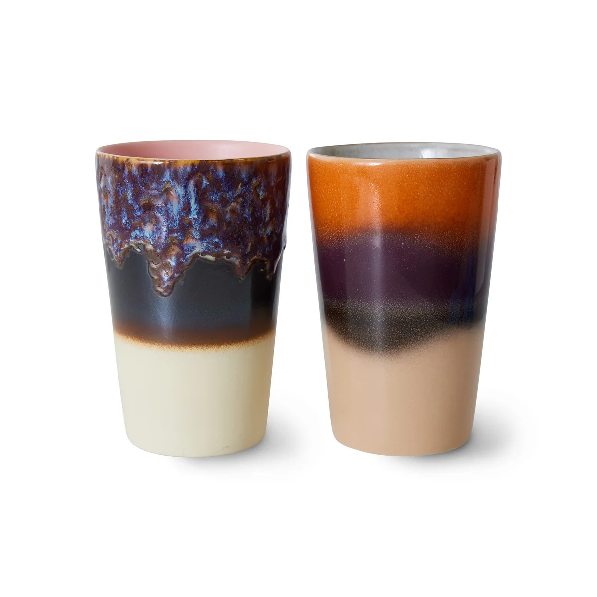 HKliving - 70's Mug à thé 460 ml, dusk (set de 2) HKliving - 70's Mug à thé 460 ml, dusk (set de 2)