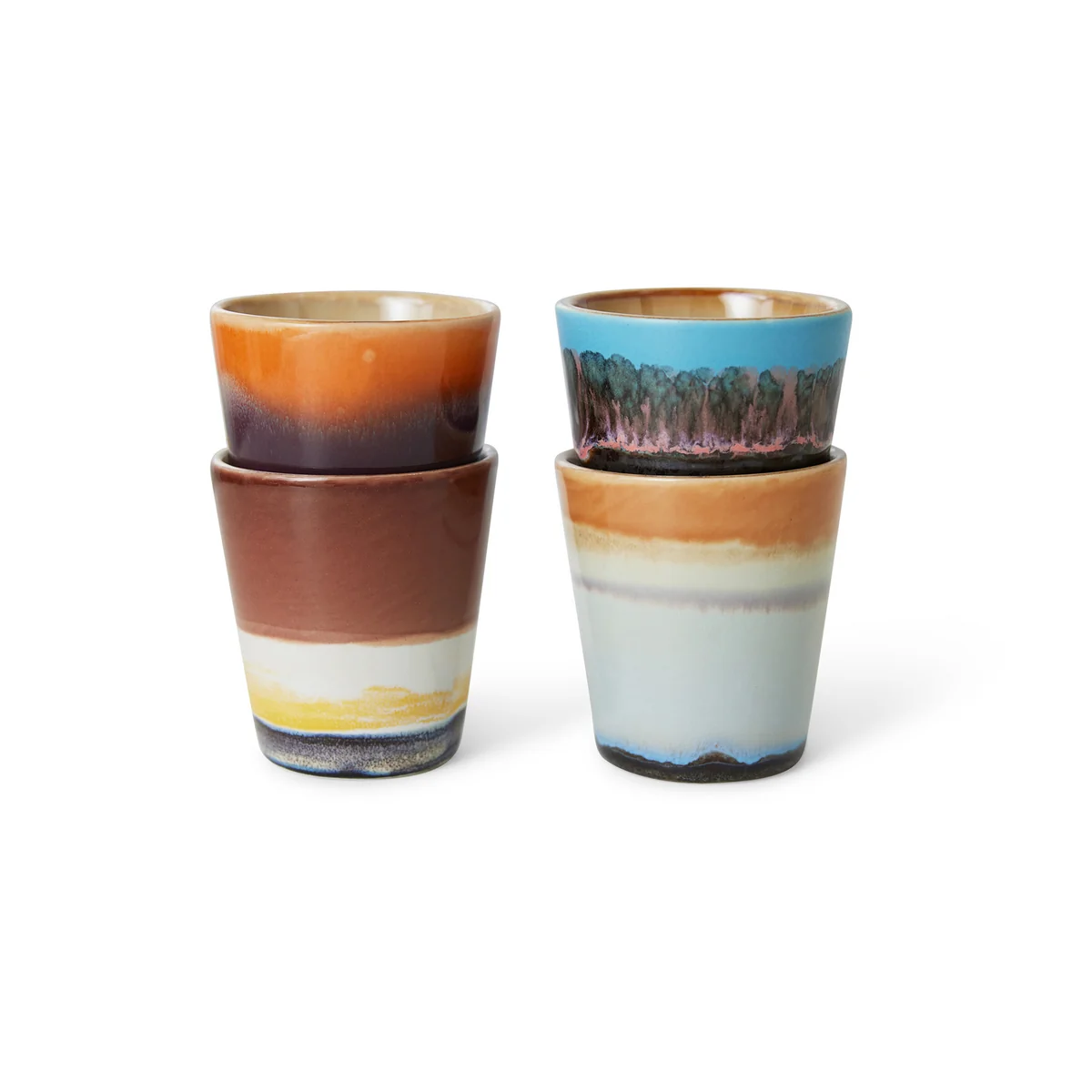 HKliving - 70's Tasse à ristretto, 100 ml, solaire (set de 4) HKliving - 70's Tasse à ristretto, 100 ml, solaire (set de 4)