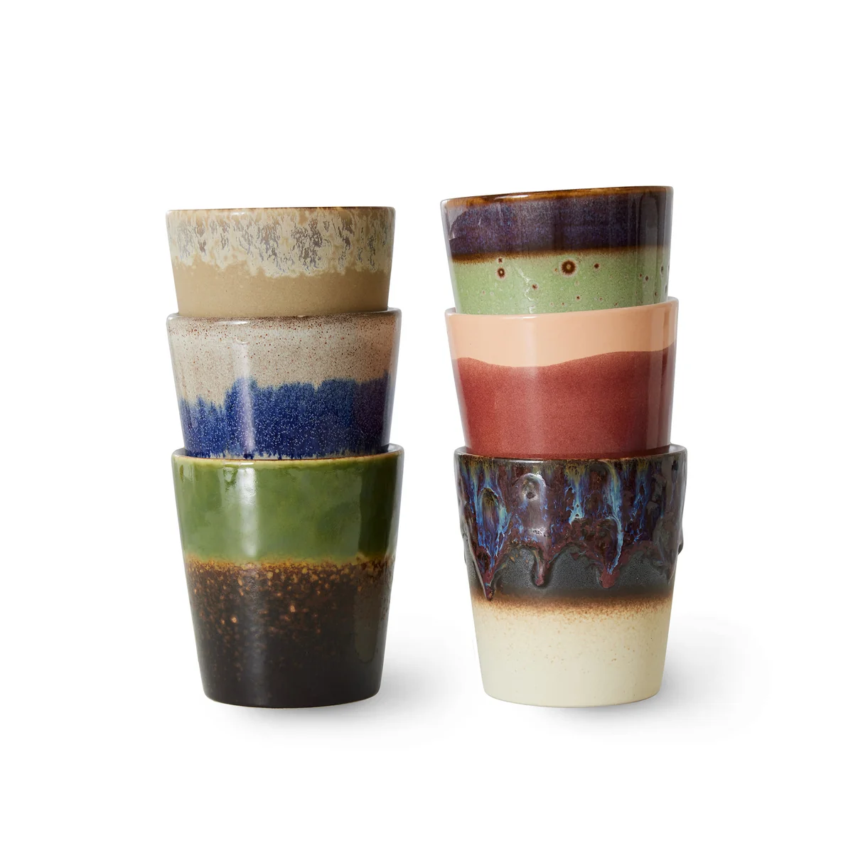 HKliving - 70's Tasse à café, 230 ml, grounding (set de 6) HKliving - 70's Tasse à café, 230 ml, grounding (set de 6)