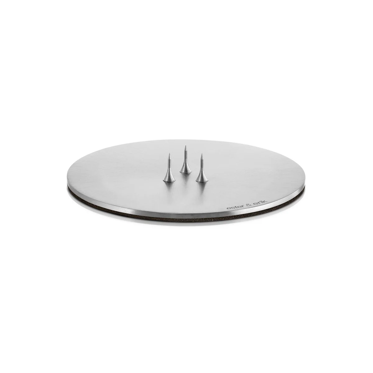 ester & erik - Assiette à bougie, ⌀ 9 cm, argent / mat