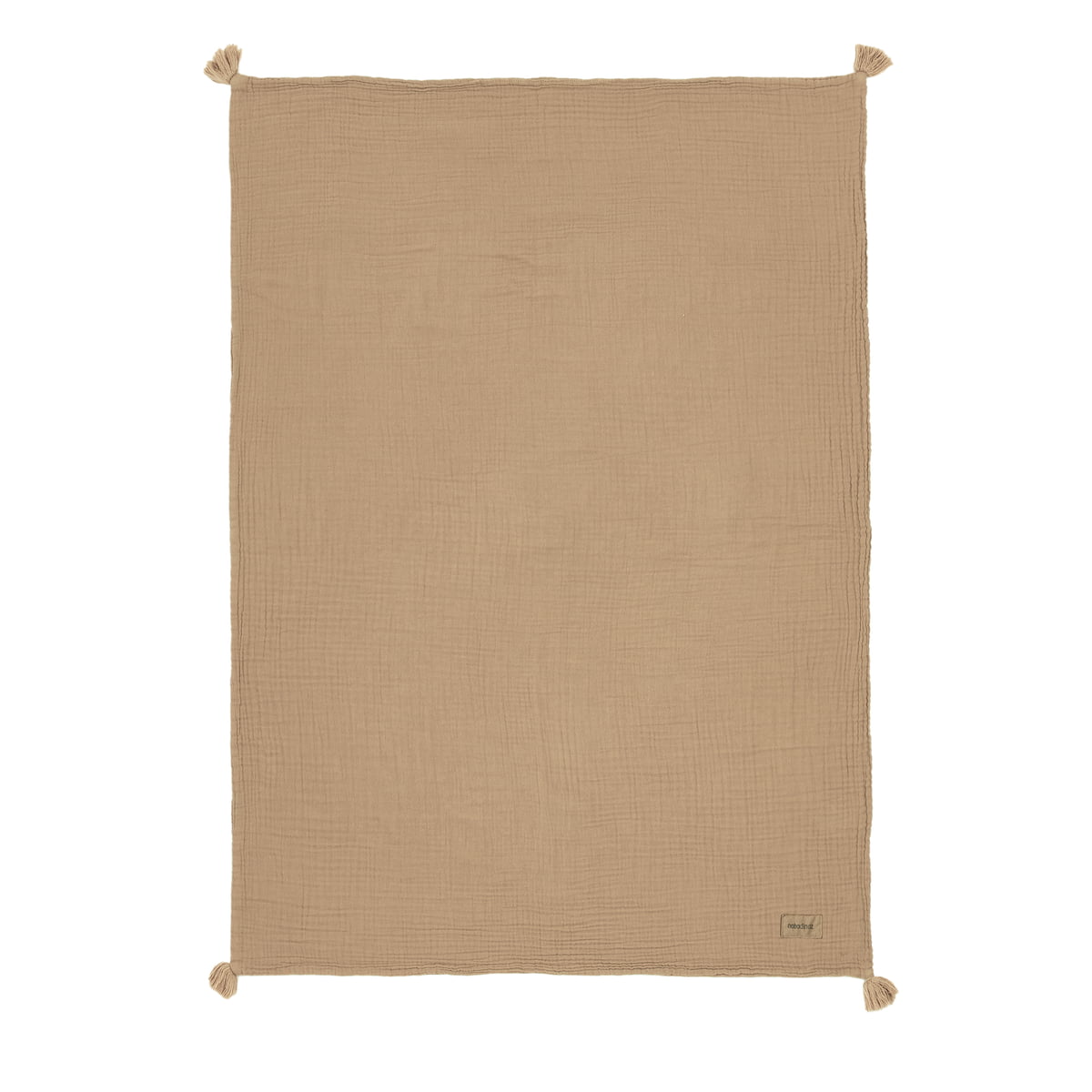 nobodinoz - wabi sabi couverture en mousseline, 65 x 100 cm, sésame