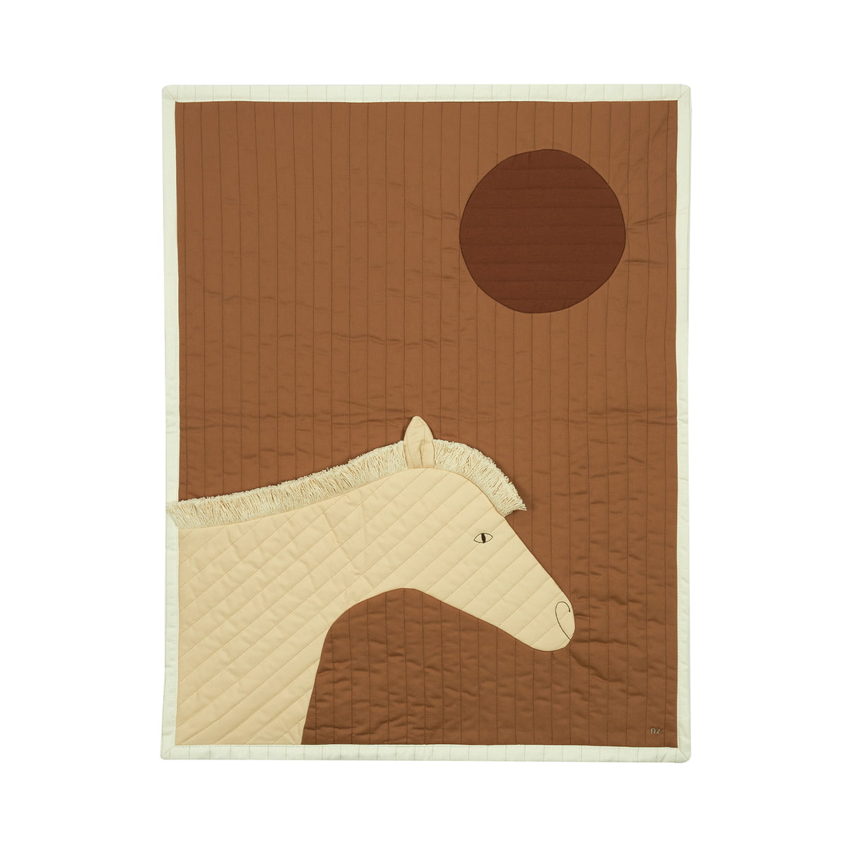 nobodinoz - horse couette, 73 x 95 cm, noisette