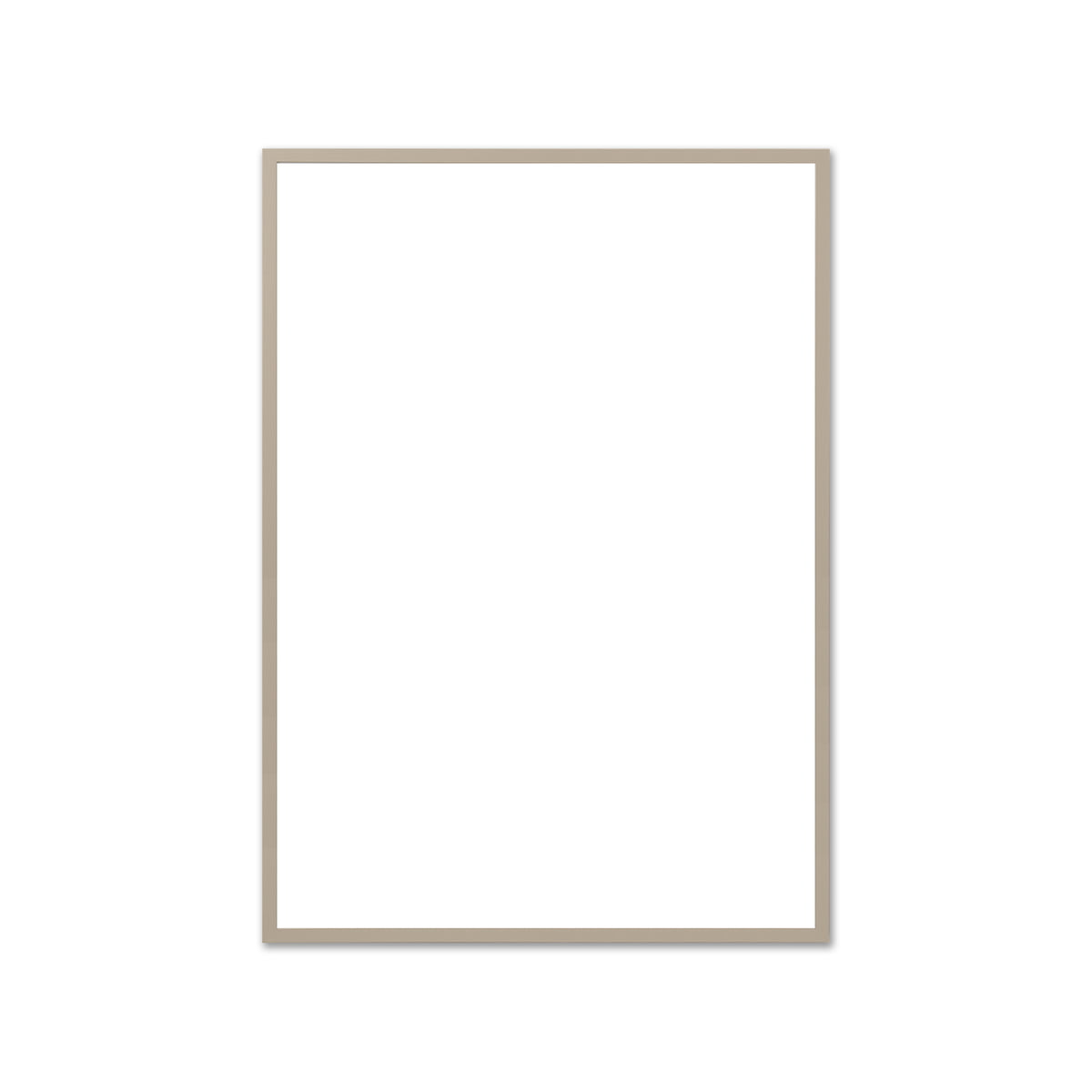 the poster club - cadre photo chêne beige, verre véritable, 50 x 70 cm