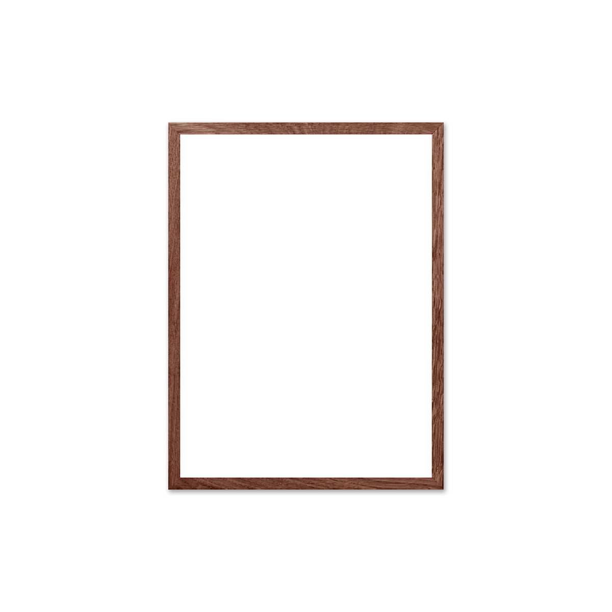 the poster club - cadre chêne brun, verre véritable, 30 x 40 cm