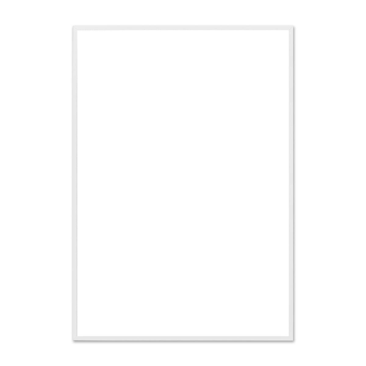 the poster club - cadre chêne blanc, verre véritable, 70 x 100 cm