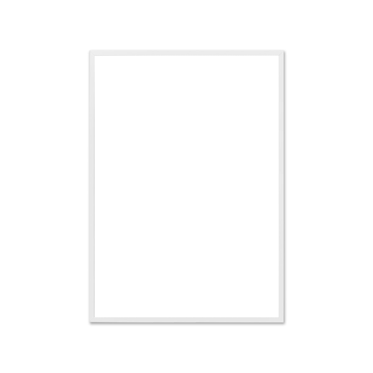 the poster club - cadre chêne blanc, verre véritable, 50 x 70 cm