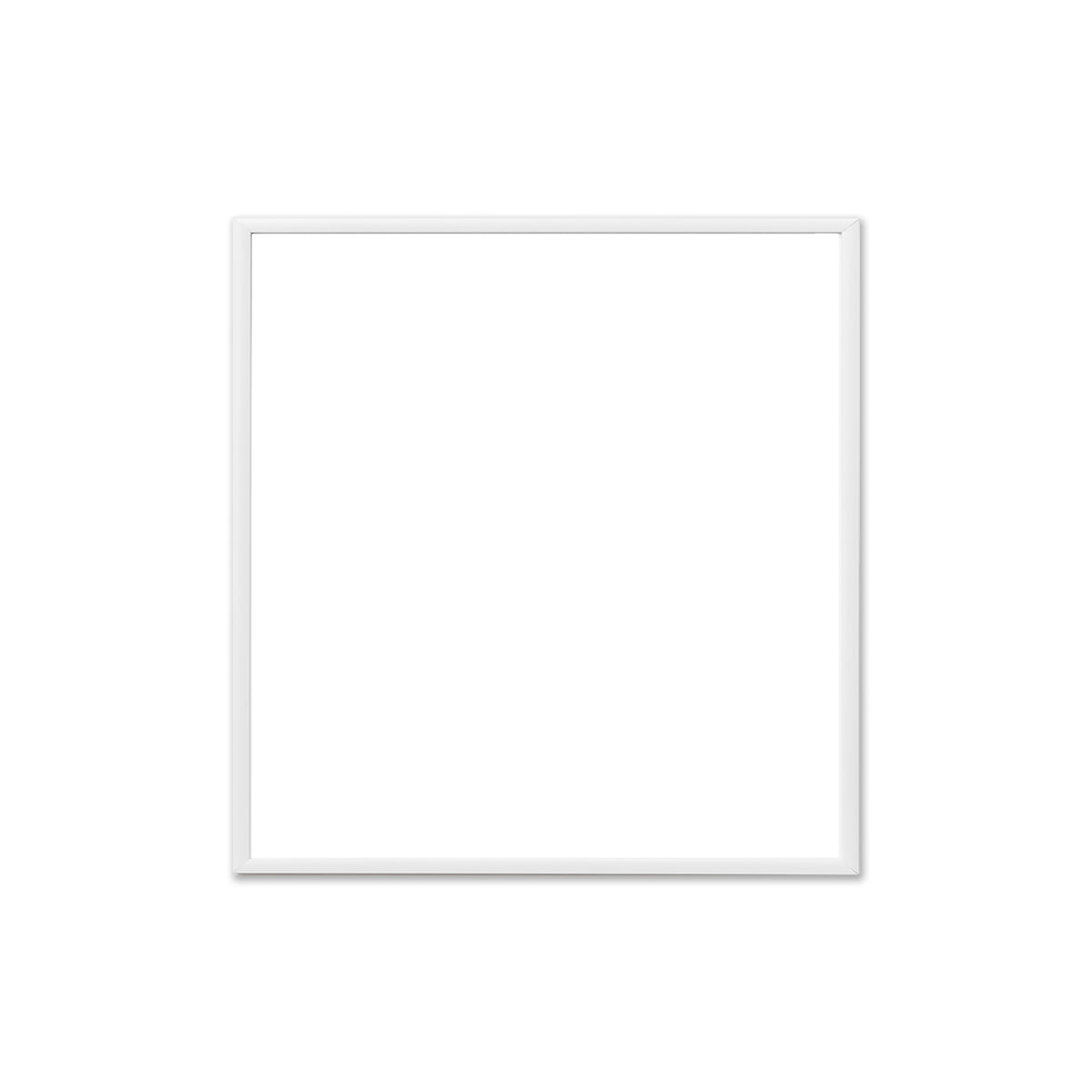the poster club - cadre photo aluminium blanc, verre véritable, 50 x 50 cm