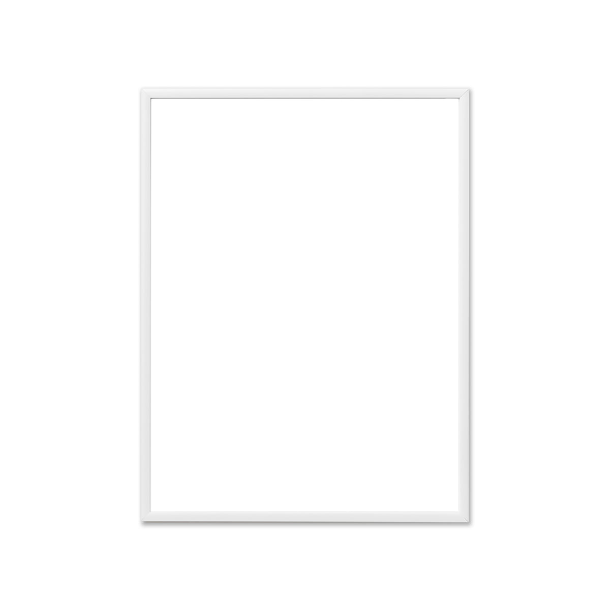 the poster club - cadre photo aluminium blanc, verre véritable, 40 x 50 cm