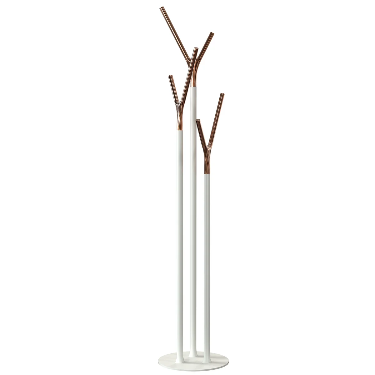 Frost - Wishbone Portemanteau, blanc mat / cuivre poli