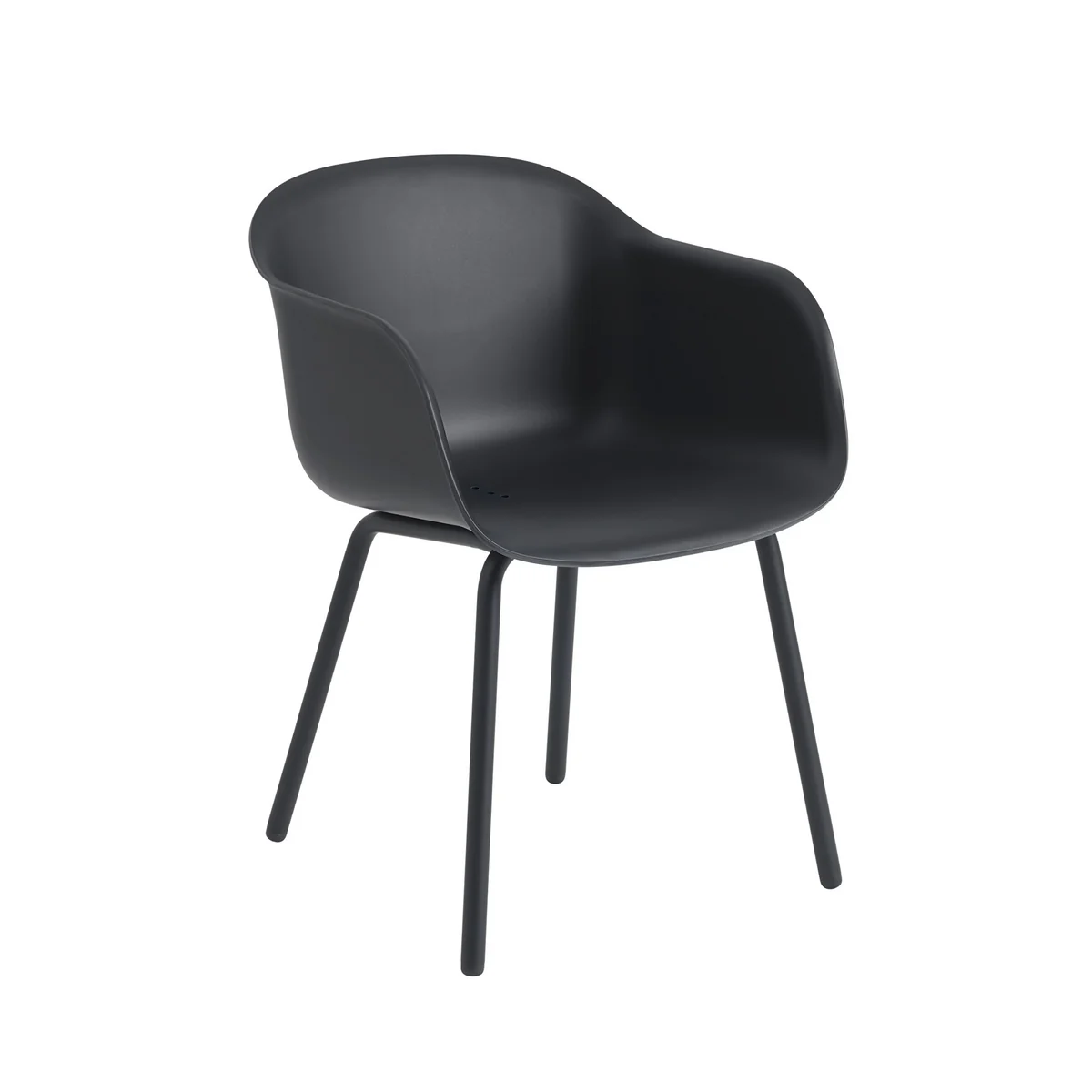 Muuto - Fiber Outdoor Chaise avec accoudoirs, anthracite noir Muuto - Fiber Outdoor Chaise avec accoudoirs, anthracite noir
