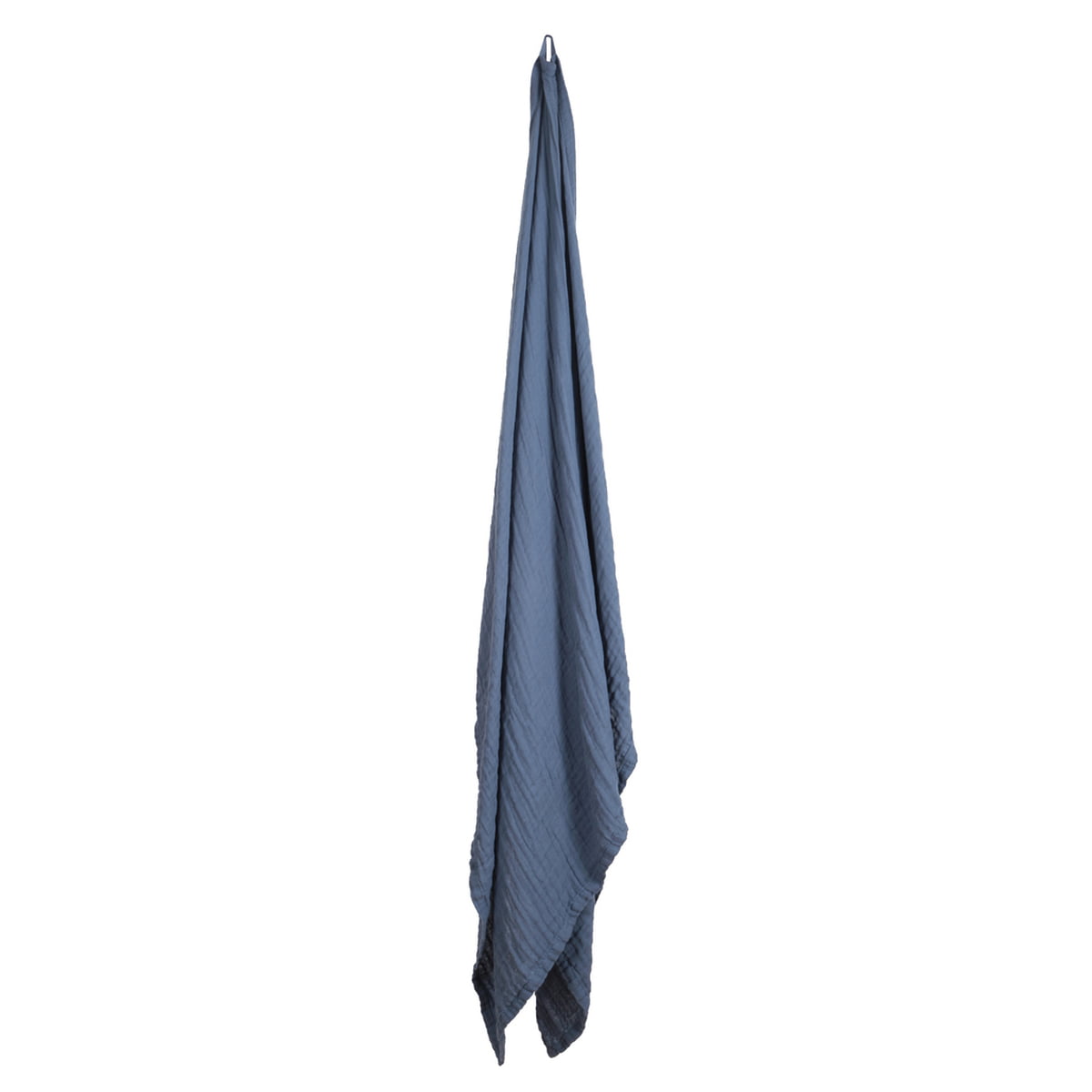 the organic company - fine serviette de bain, 100 x 150 cm, gris bleu