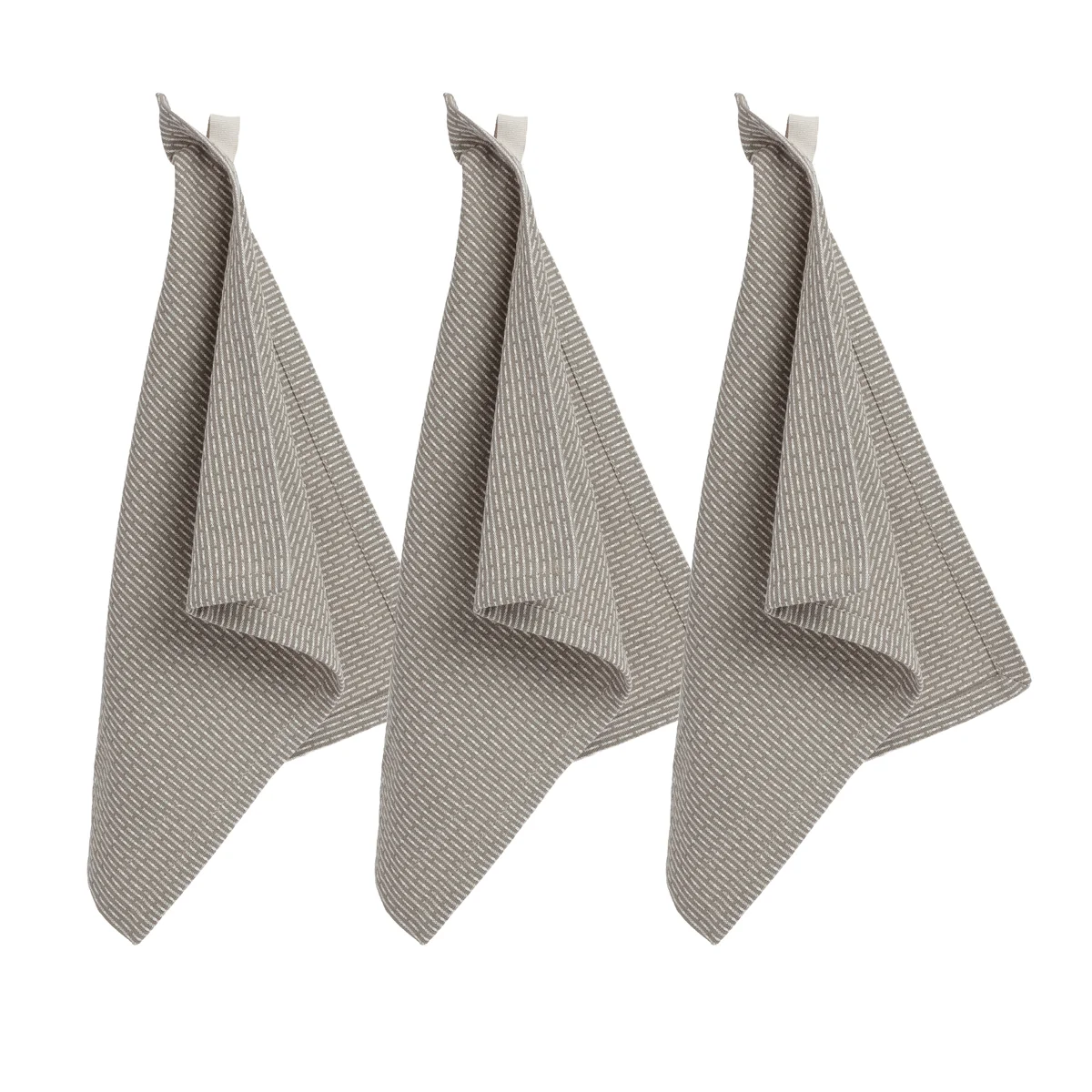 The Organic Company - Torchons à vaisselle, 30 x 35 cm, clay stone (lot de 3)