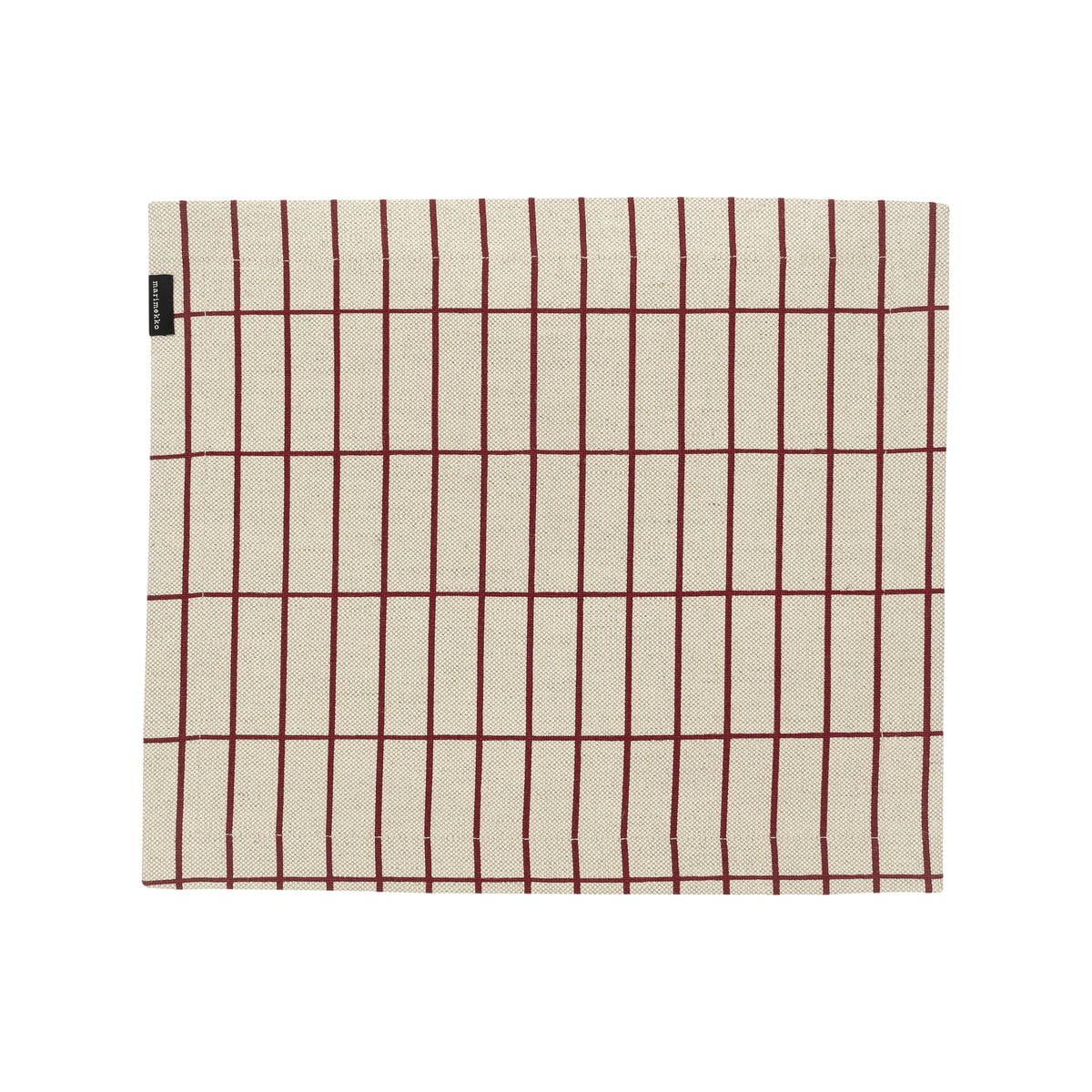 marimekko - pieni tiiliskivi set de table 47 x 36 cm, lin / rouge foncé