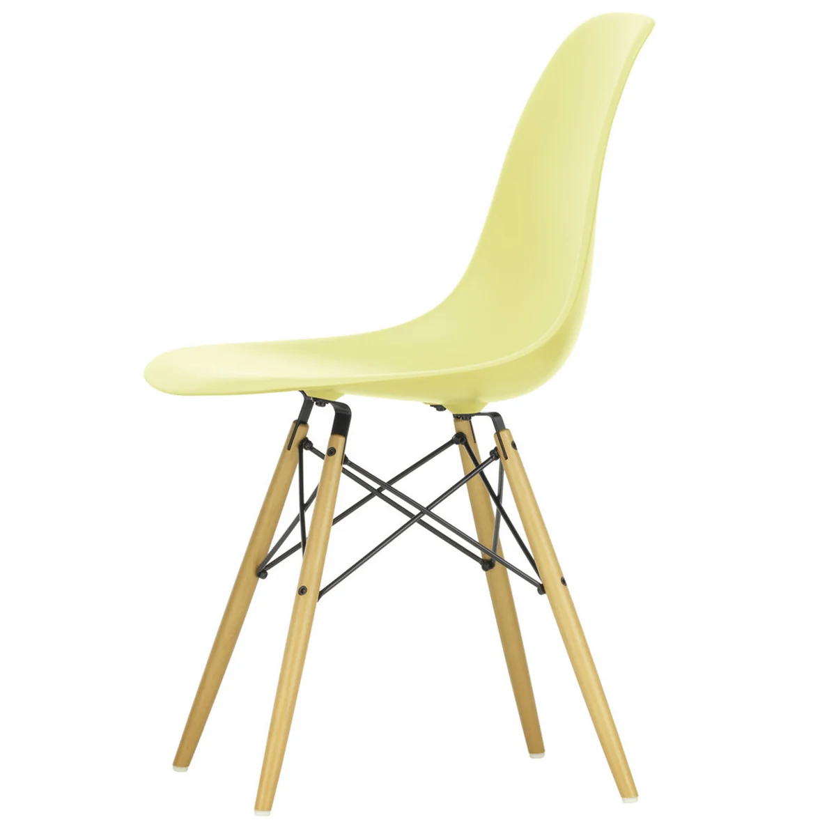 Vitra - Eames Plastic Side Chair DSW RE, érable jaunâtre / citron (patins en feutre basic dark) Vitra - Eames Plastic Side Chair DSW RE, érable jaunâtre / citron (patins en feutre basic dark)