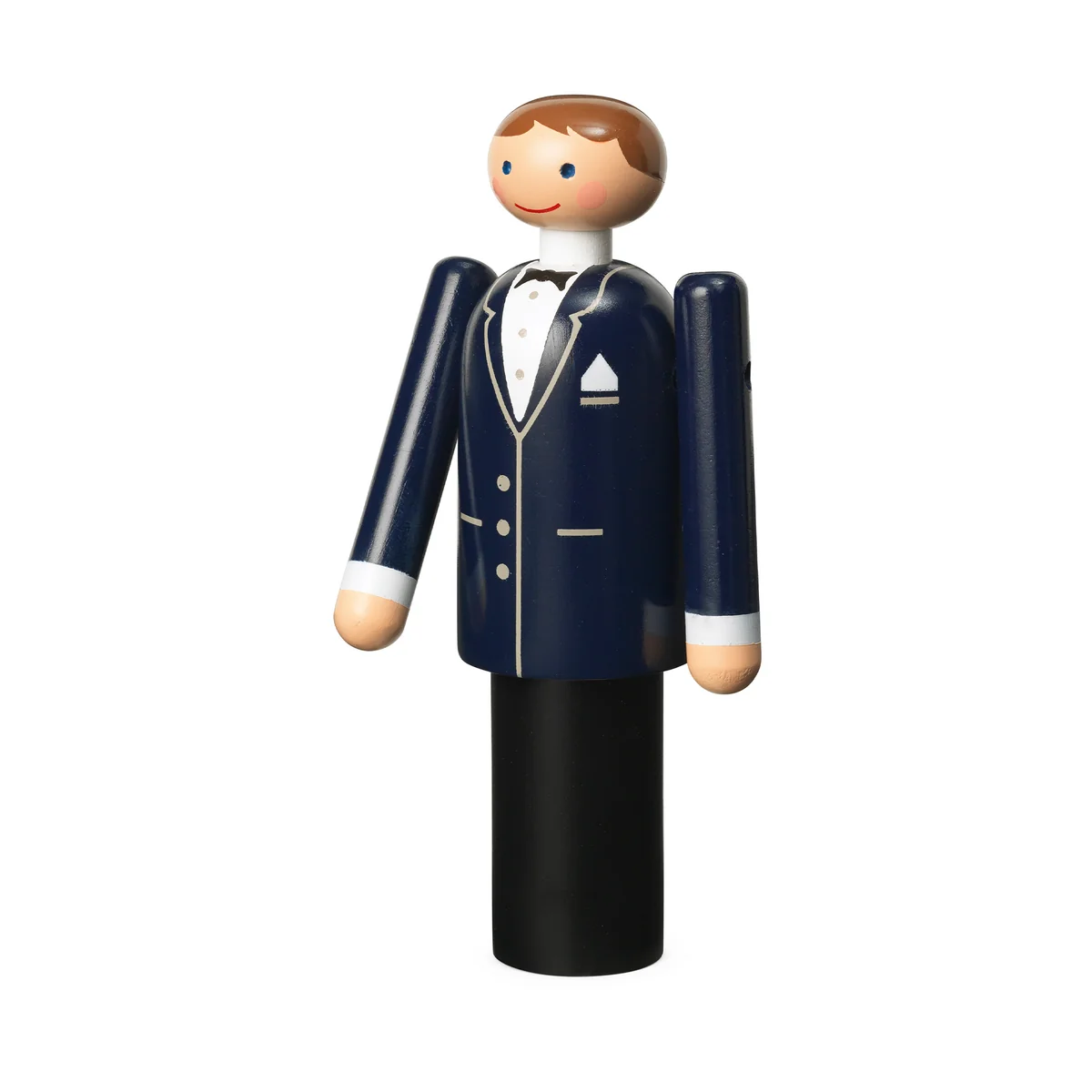 Kay Bojesen - Marié, H 12 cm, bleu / noir / blanc Kay Bojesen - Marié, H 12 cm, bleu / noir / blanc
