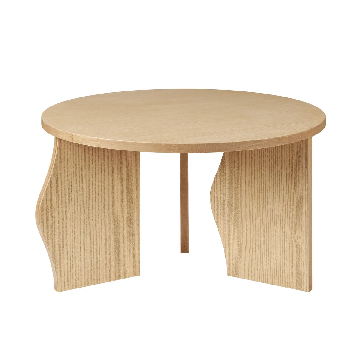 Broste Copenhagen - Brook Table basse, Ø 60 x H 35 cm, placage frêne huilé