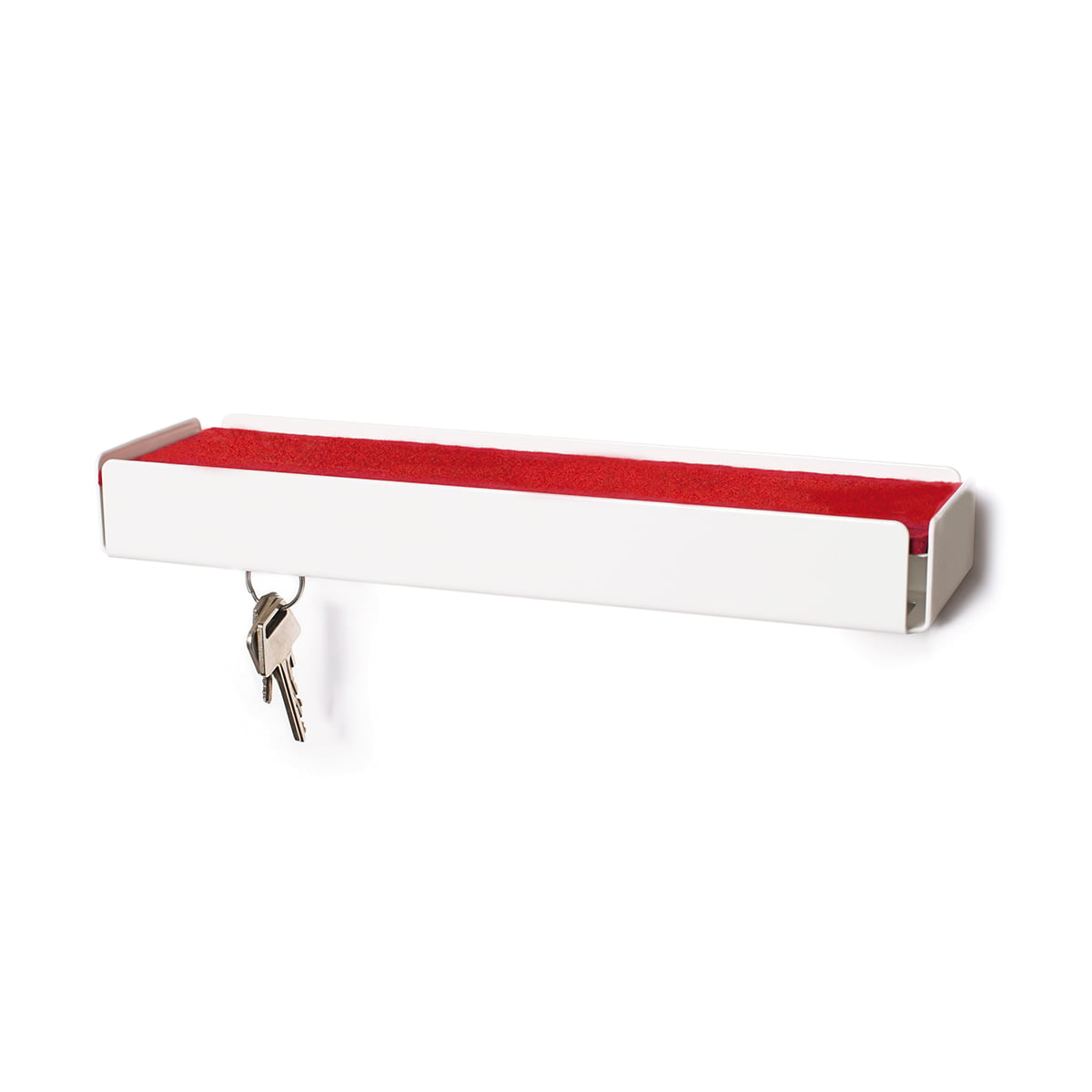 konstantin slawinski - sl35 key-box boîte à clés, blanc / feutre rouge
