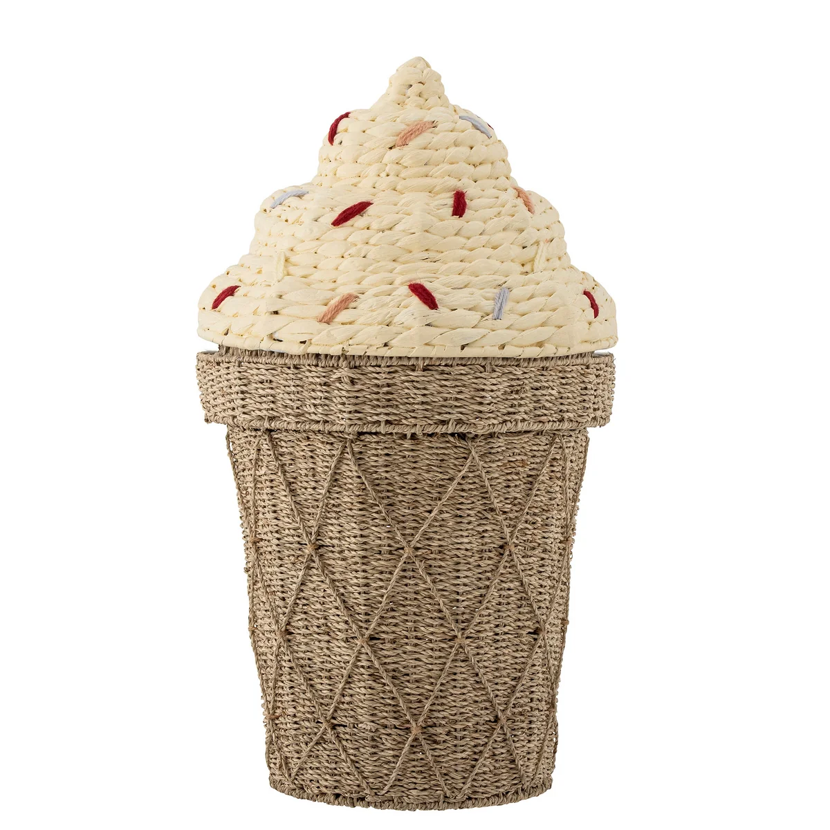 Bloomingville Mini - Cillie Corbeille avec couvercle, H 72 cm, naturel Bloomingville Mini - Cillie Corbeille avec couvercle, H 72 cm, naturel