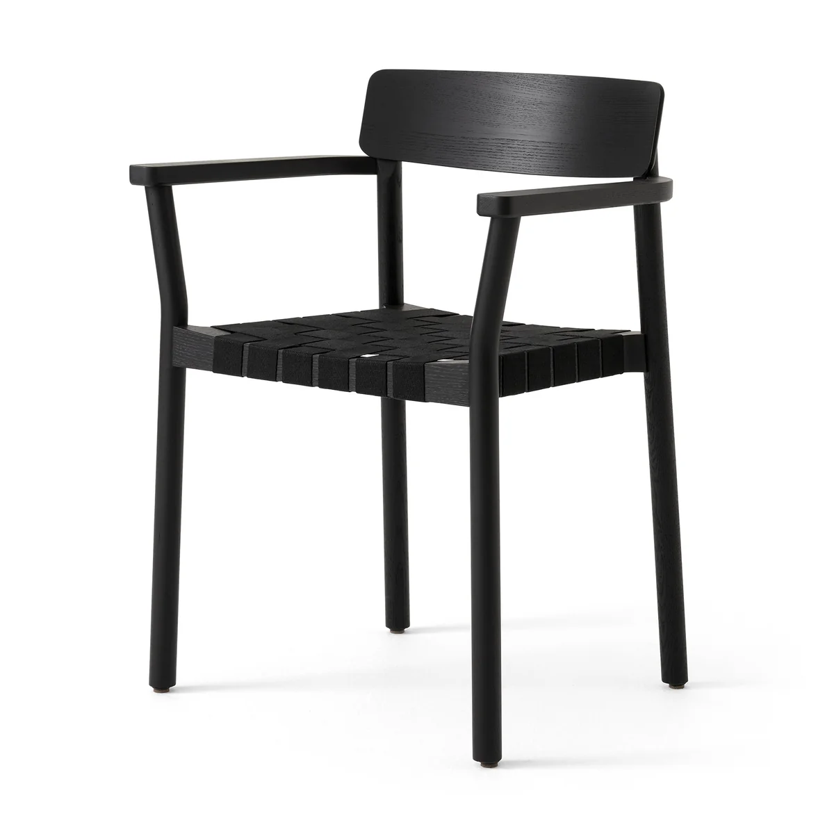 & Tradition - Betty TK9 Chaise avec accoudoirs, chêne noir / tissu noir & Tradition - Betty TK9 Chaise avec accoudoirs, chêne noir / tissu noir