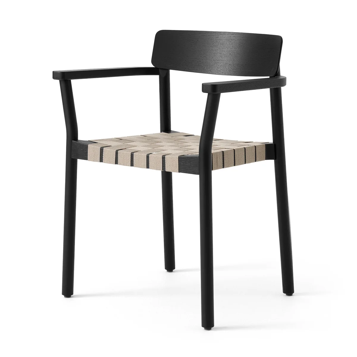& Tradition - Betty TK9 Chaise avec accoudoirs, chêne noir / tissu naturel & Tradition - Betty TK9 Chaise avec accoudoirs, chêne noir / tissu naturel
