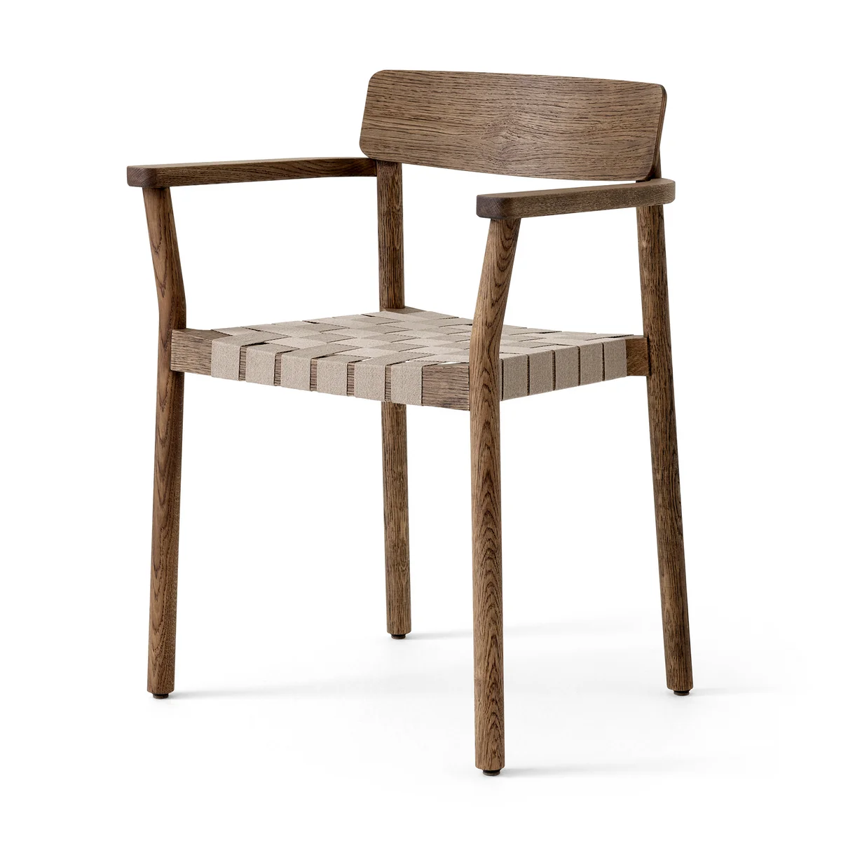 & Tradition - Betty TK9 Chaise avec accoudoirs, chêne fumé / tissu naturel & Tradition - Betty TK9 Chaise avec accoudoirs, chêne fumé / tissu naturel