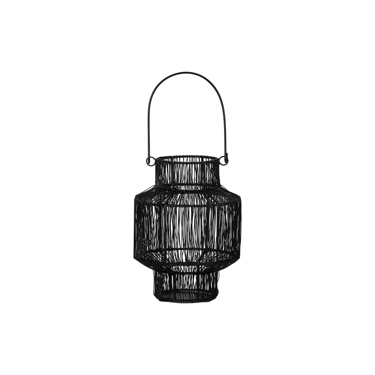 house doctor - alive lanterne, h 24 x ø 17 cm, noir