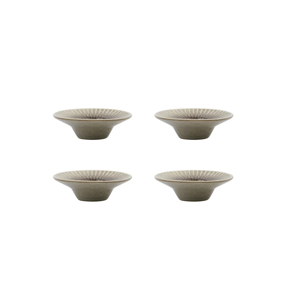 House Doctor - Pleat Coquetiers, gris / marron (set de 4)