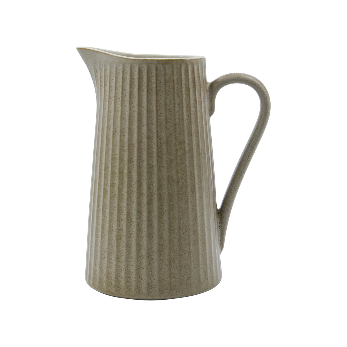 house doctor - pleat pot, 21 cm, gris / marron