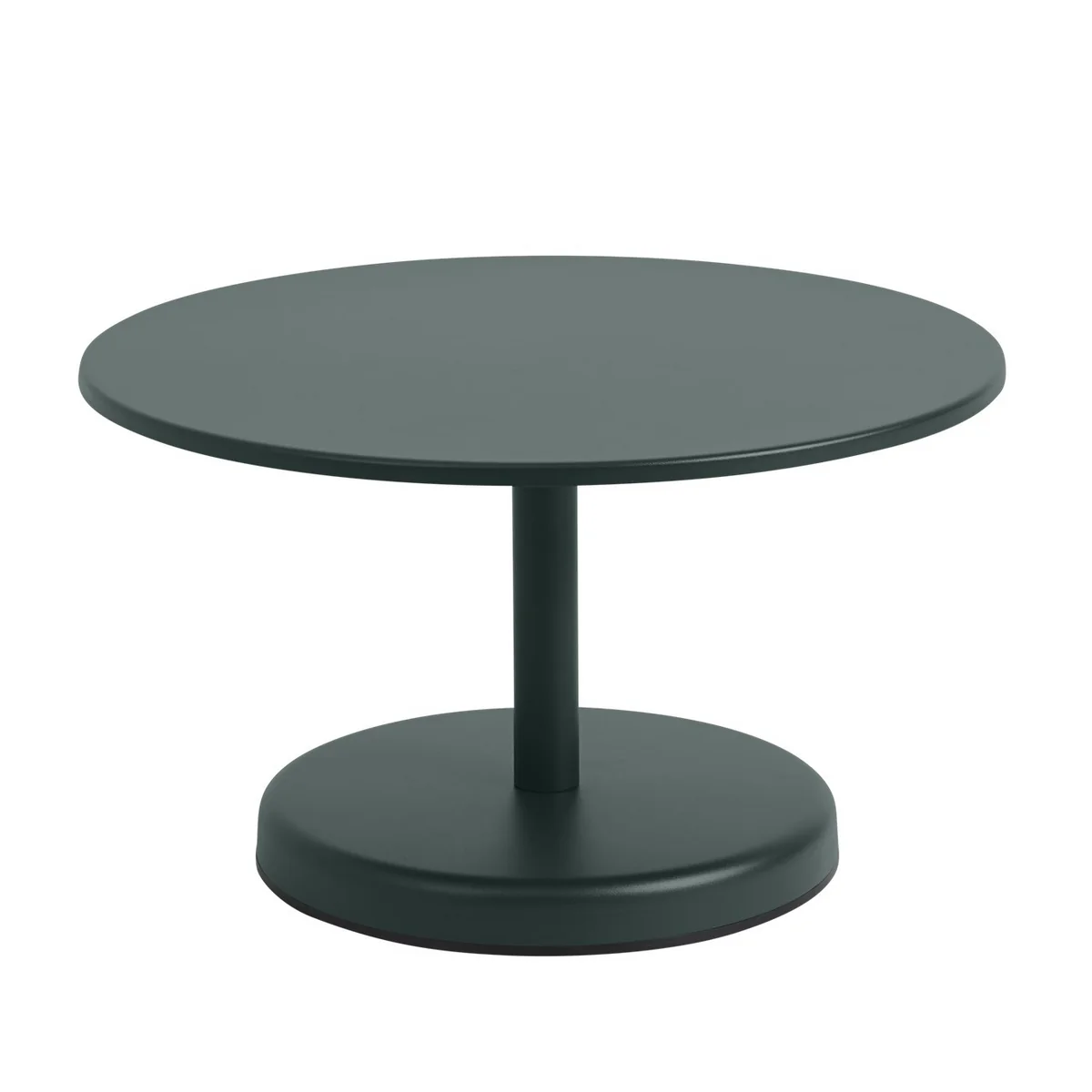 Muuto - Linear Steel Outdoor Table basse, Ø 70 x H 40 cm, vert foncé RAL 6012 Muuto - Linear Steel Outdoor Table basse, Ø 70 x H 40 cm, vert foncé RAL 6012