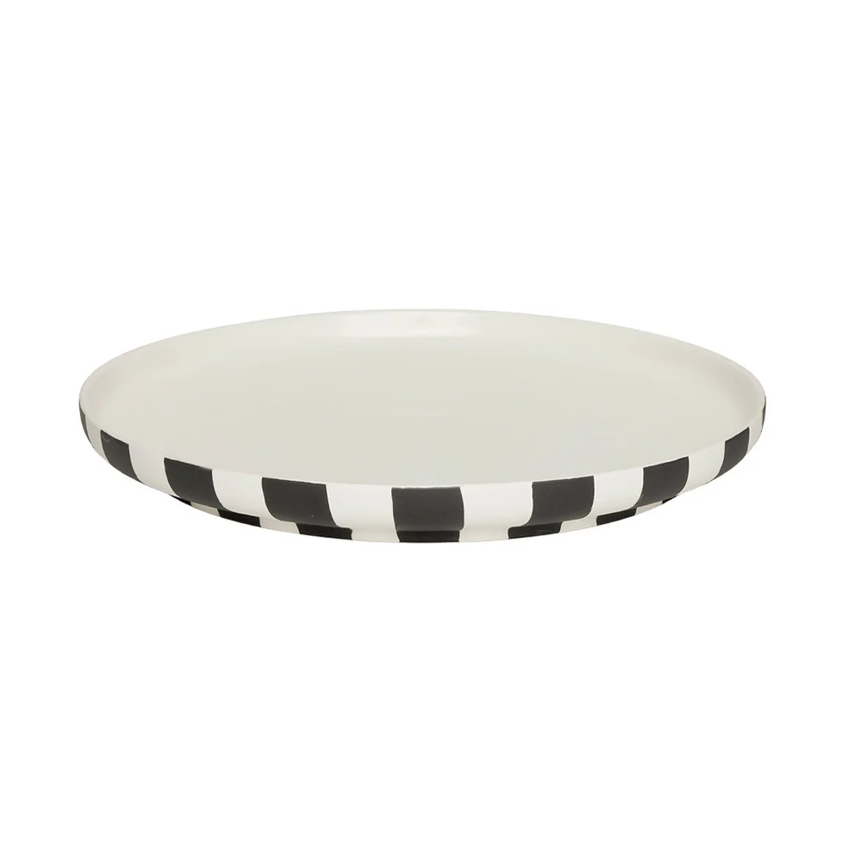 OYOY - Toppu assiette, Ø 26,5 cm, blanc / noir