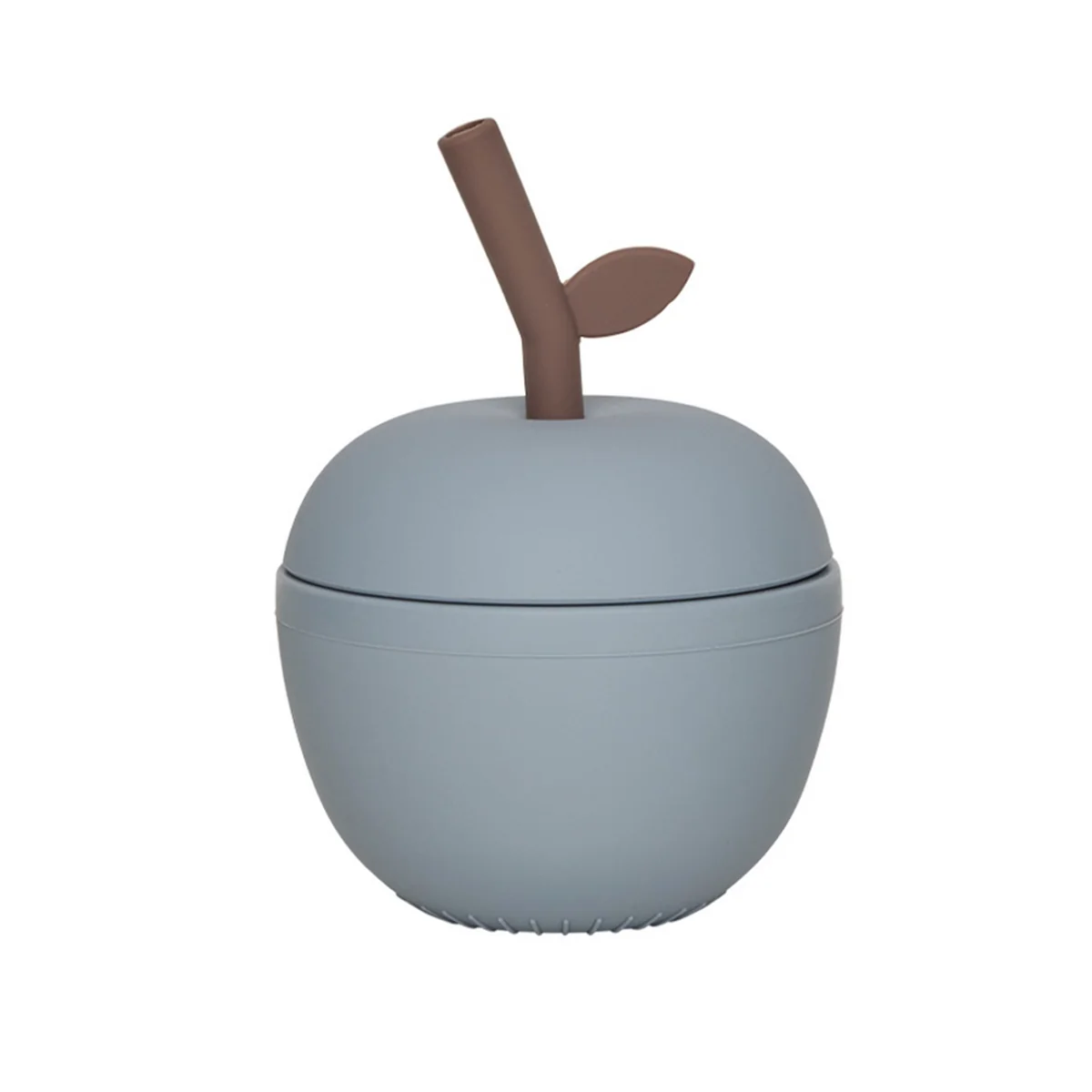 OYOY Mini - Gobelet à pomme avec paille, dusty blue