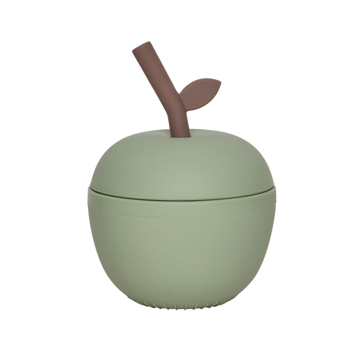 oyoy mini - gobelet à pomme avec paille, vert