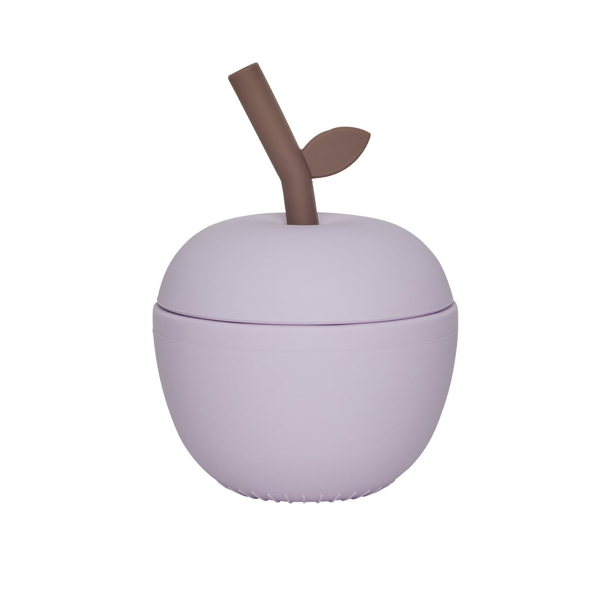 oyoy mini - gobelet à pomme avec paille, lavande