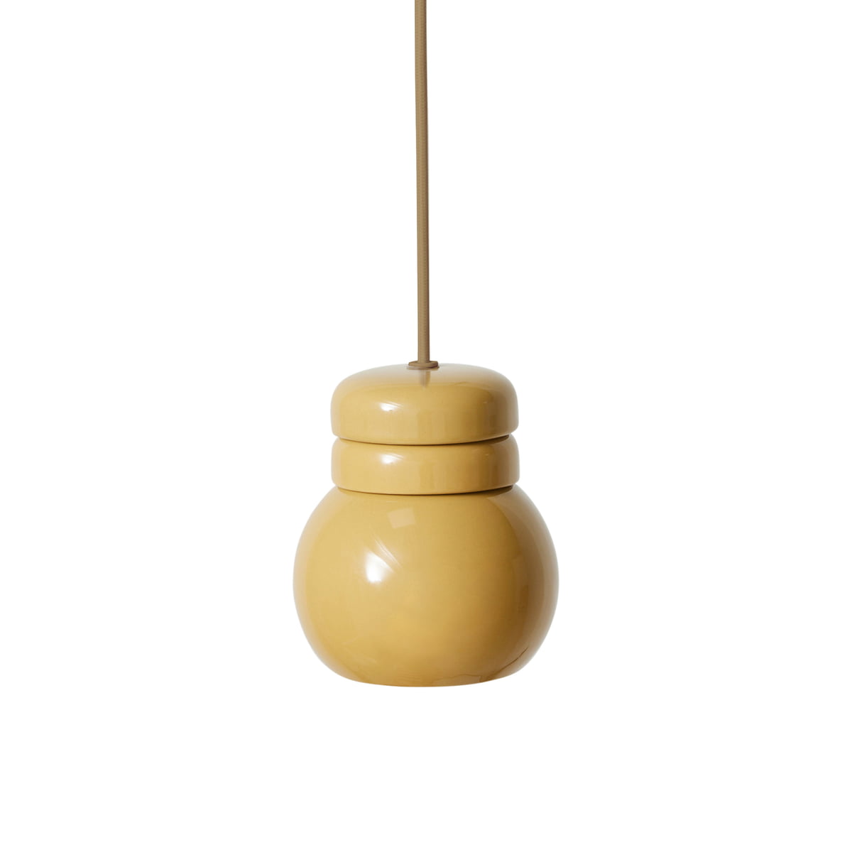 hkliving - ceramic bulb lampe suspendue, mustard