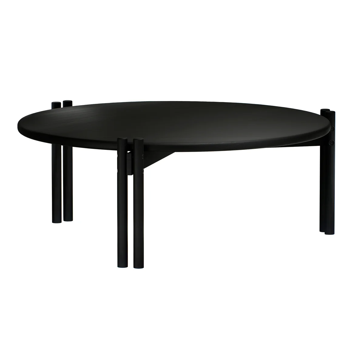 Karup - Sticks Table basse, low Ø 80 cm, black night